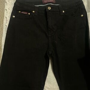 Baby Phat Black Denim with Gold Button size 4